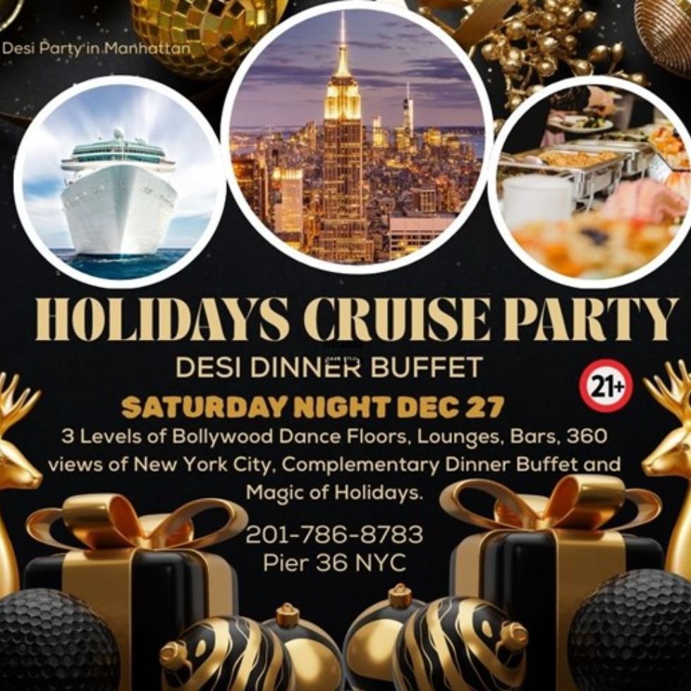 Bollywood Holidays Cruise Party Desi Dinner Buffet Saturday Night Dec 27