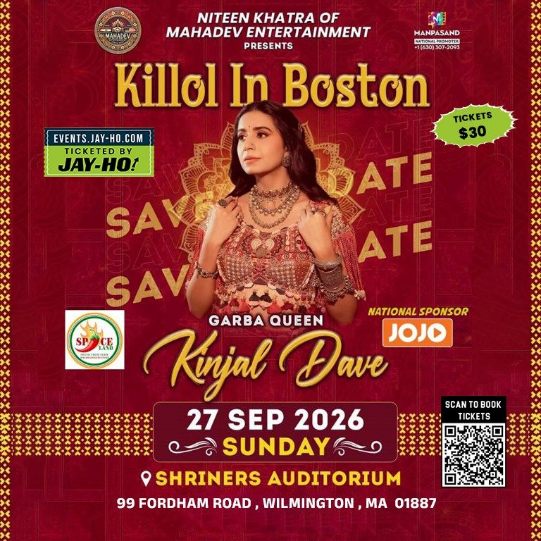 Kinjal Dave Live – Killol in Boston