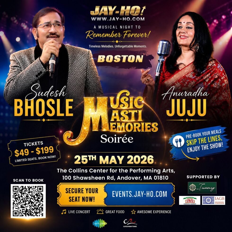 Music Masti Memories Soirée – Boston Sudesh Bhosle & Anuradha Juju Live