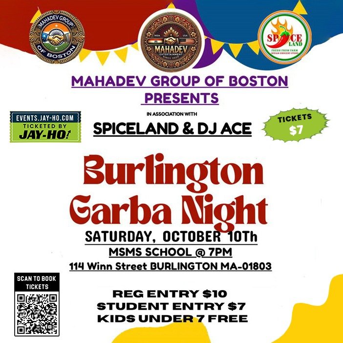 Burlington Garba Night 2026 – Live DJ & Navratri Celebration