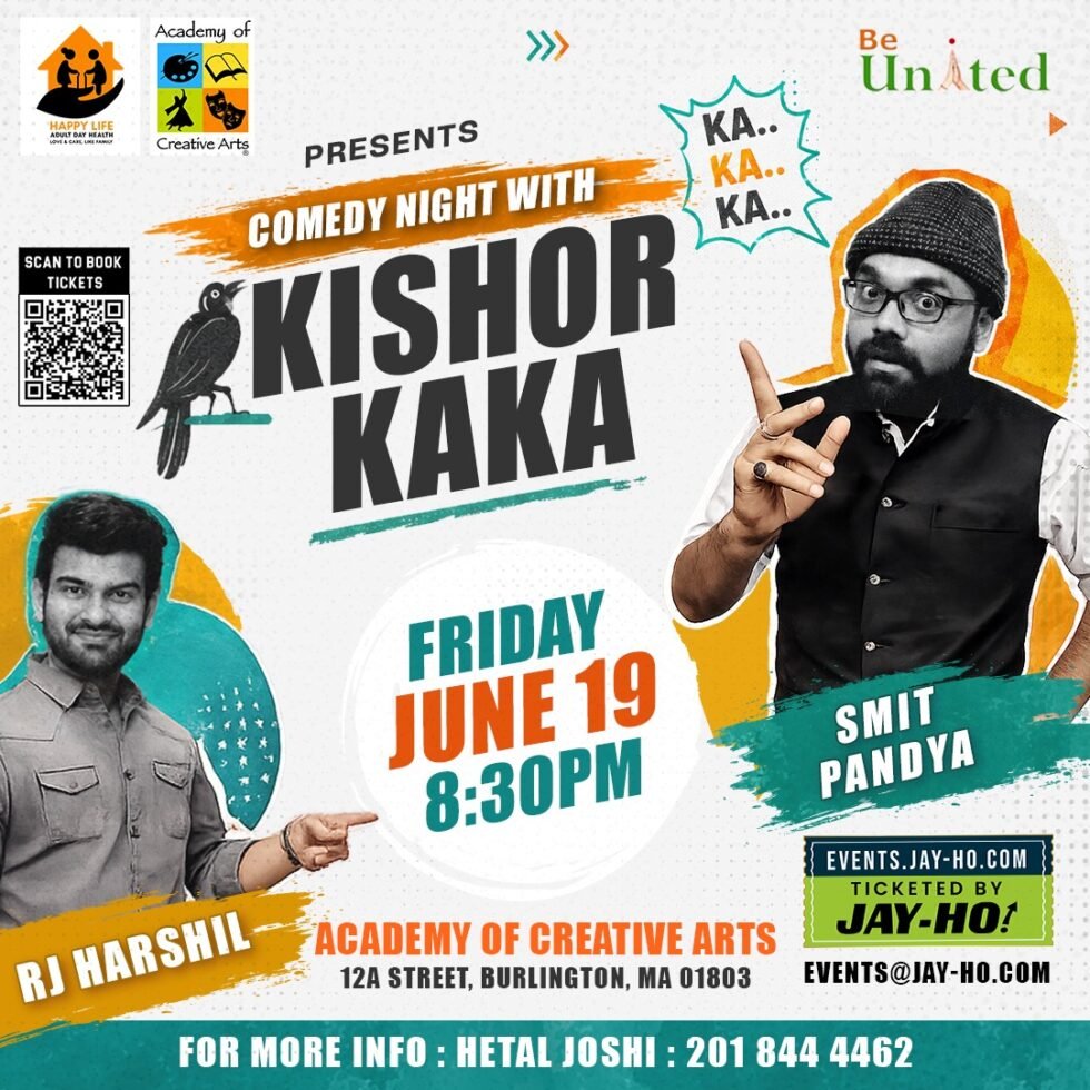 Kishor Kaka Live Comedy Show in Burlington, MA